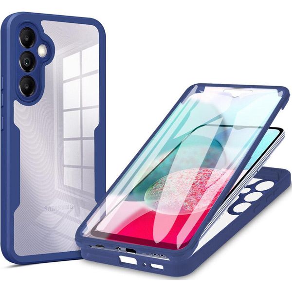 Galaxy A34 5G Custodia Protettiva, Protezione Dello Schermo Incorporata Custodia Per Cellulare Con Protezione Completa A 360 Gradi Per Samsung Galaxy A34 5G Blu-image
