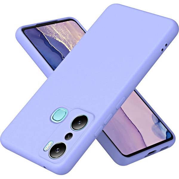 Custodia Infinix Hot 12 Pro, Custodia Protettiva Morbida In Silicone Liquido Per Infinix Hot 12 Pro Viola-image