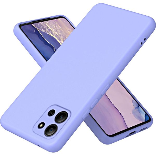 Infinix Hot 11 2022 Custodia, Custodia In Silicone Liquido Per Telefoni Cellulari Custodia Protettiva Antiurto E Antigraffio Per Infinix Hot 11 2022 Viola-image