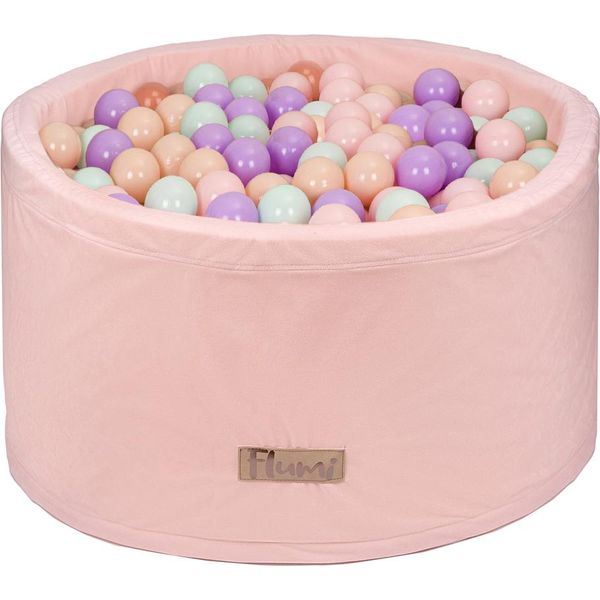 Flumi Piscina Di Palline Per Bambini - Piscina Di Palline Per Bambini 90X40Cm Con 200 Palline ∅ 7Cm Eu - Viola, Menta, Pesca-image