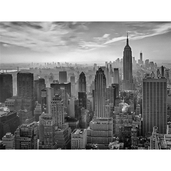 Pyramid International - Stampa Su Tela "Hazy Gotham"" PM6304 (80 Cm X 60 Cm) (Grigio/Nero)"-image