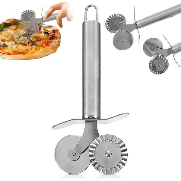 Rotella Orion Per Pasta E Rotella Per Pasta In Acciaio Inox A Doppia Lama 17 Cm-image