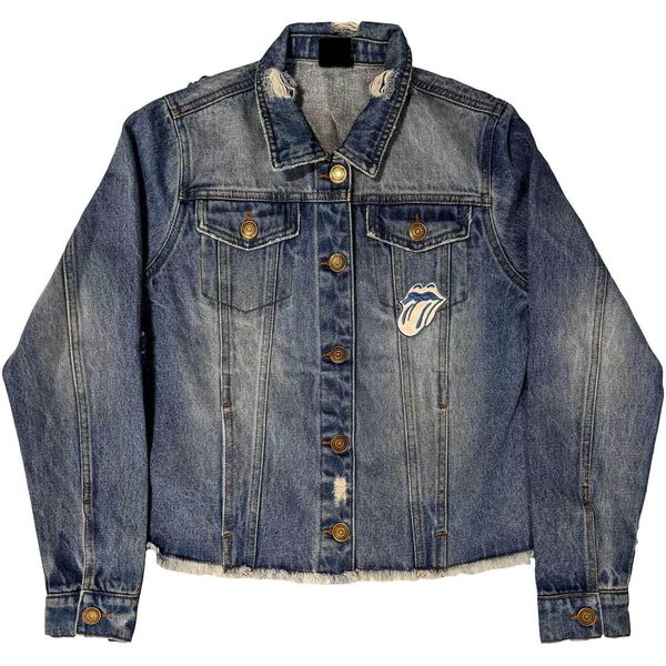 The Rolling Stones - Giacca Di Jeans Da Donna RO4859 (Xl) (Blu Denim Chiaro)-image