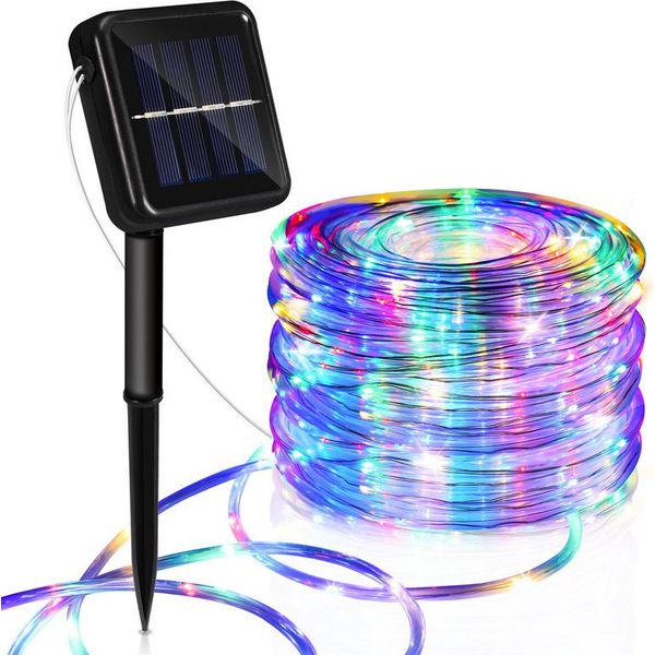 Jopassy Luce Solare Corda Led Corda Luce Stringa Luce Esterna Rete Luce Rgb 20M-image