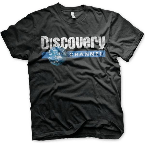 Maglietta Discovery Cracked Globe Logo - Medium - Nero-image