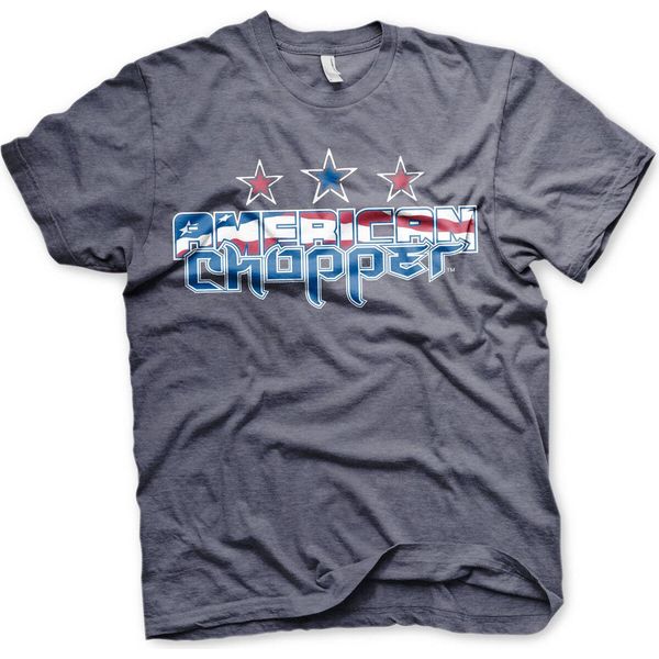 Maglietta American Chopper Flag Logo - X-Large - Navy-Heather-image