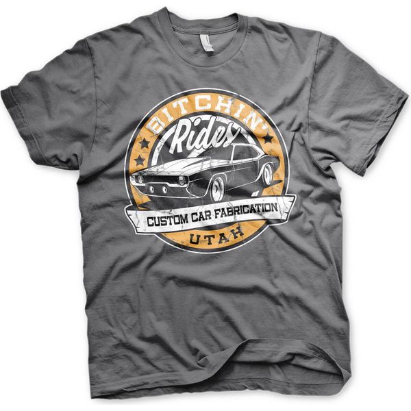 Bitchin' Rides - Maglietta Utah - Grande - Grigio Scuro-image
