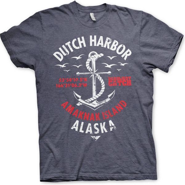 Deadliest Catch - Maglietta Dutch Harbor - Media - Navy-Heather-image