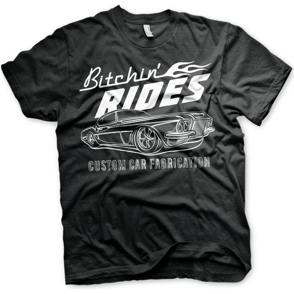 Maglietta Bitchin' Rides Custom Car Fabrication - Xx-Large - Nero-image