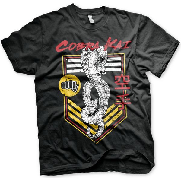Maglietta Cobra Kai Punch Patch - Media - Nero-image