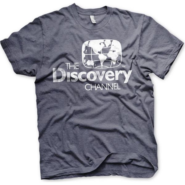 Maglietta Discovery Channel Con Logo A Rilievo - X-Large - Navy-Heather-image