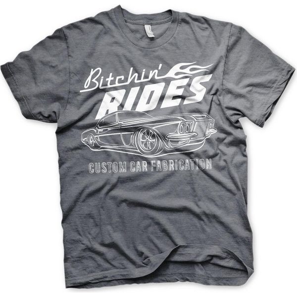 Maglietta Bitchin' Rides Custom Car Fabrication - X-Large - Dark-Heather-image