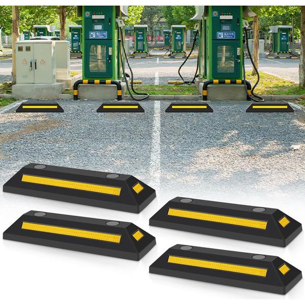 4X Tappo Per Ruote 54X15X10Cm Protezione Anticollisione Tappo Per Parcheggio Garage 54X15X10Cm Distanziatore Per Parcheggio Auto-image