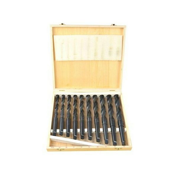 Set Di Punte Coniche Bsd - Set Di Punte Hss, Set Di Punte Elicoidali, Set Di Punte Con Gambo Conico MK2, Punta A Cono, Set Di Punte Per Metallo - 14,5-23 Mm - 10 Pezzi-image