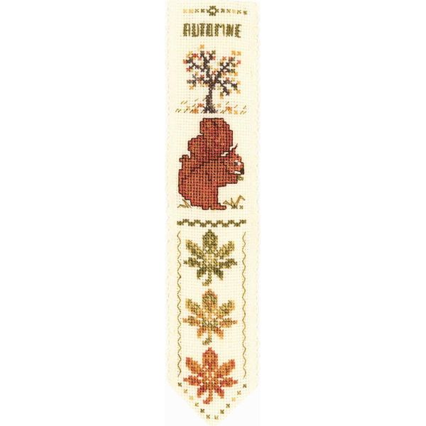Segnalibro Le Bonheur Des Dames Kit Punto Croce Contato "Autunno"", 5X20Cm"-image