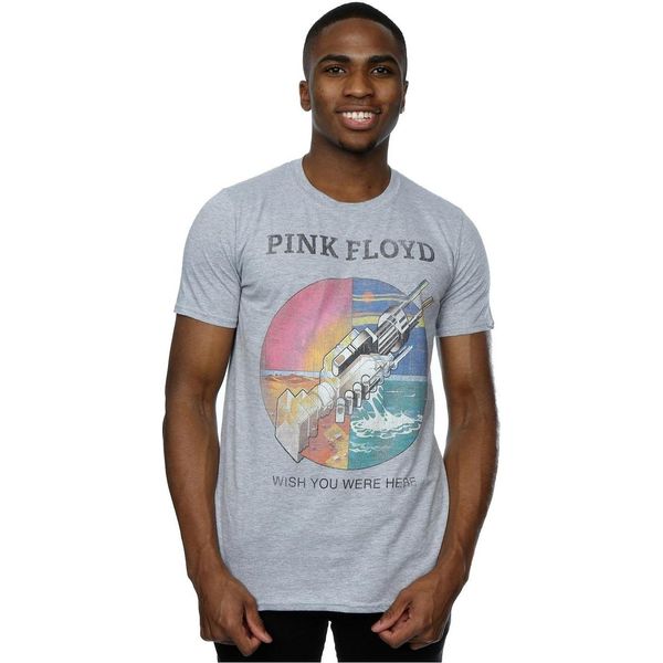 Pink Floyd - Maglietta "Wish You Were Here"" Da Uomo BI1299 (L) (Grigio Screziato)"-image