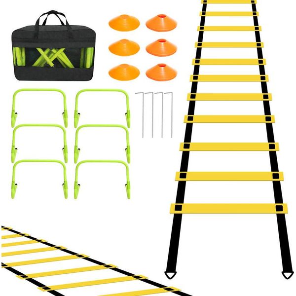 Yakimz Coordinazione Scala Fitness Scala Allenamento Velocità Agilità Set Agilità Scala Allenamento Agilità Set Allenamento Calcio Accessori Coordinazione Scala Allenamento 42Cm-image