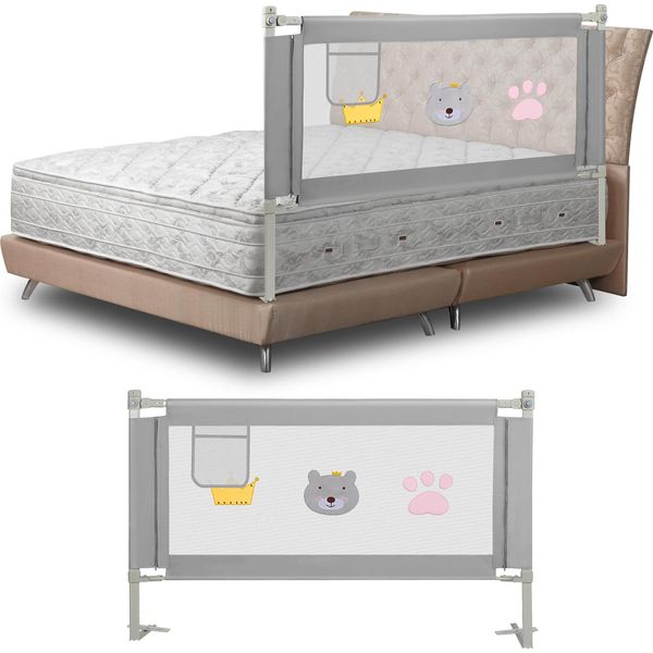 Jopassy Protezione Letto Bambini Protezione Letto Regolabile In Altezza 180Cm Protezione Anticaduta Letto Per Bambini, Protezione Letto Per Bambini Con Rete Arieggiata, Per Letto Famiglia E Lettino-image