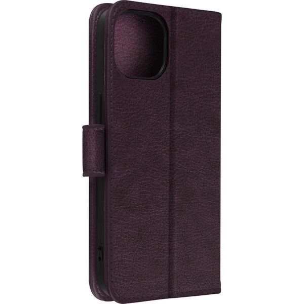 Custodia In Pelle Finta Con Funzione Di Supporto Per Apple Iphone 15 Pro Max - Viola Scuro-image