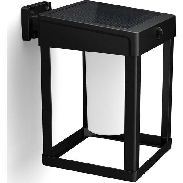 Illuminazione Solare A Led A Parete Philips 8720169263871 Camill IP44 250 Lm 3000 K Nero Con Sensore Di Movimento-image