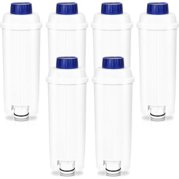 Filtro Acqua Per Macchine Da Caffè Completamente Automatiche Delonghi DLSC002, Accessori Per Macchine Da Caffè Della Serie Ecam, Etam Ed Esam, Confezione Da 6 Pezzi-image