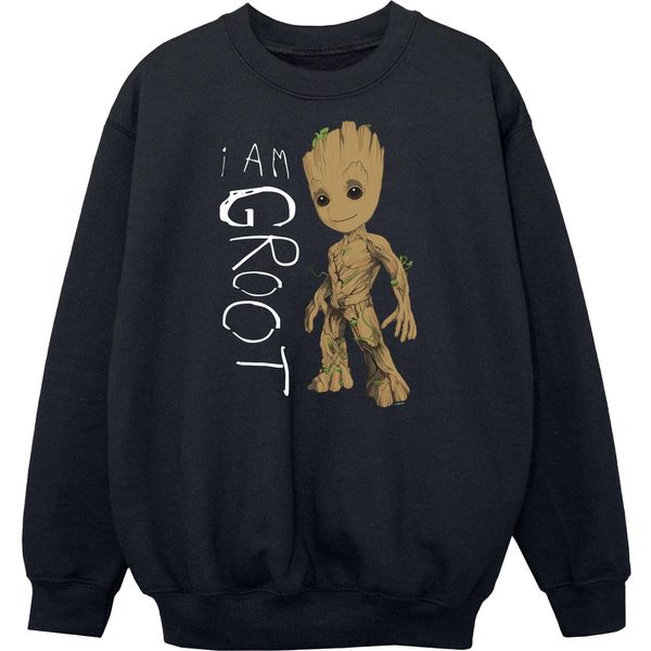 Marvel - Felpa "Guardiani Della Galassia I Am Groot"" Per Bambini BI48308 (152-158) (Schwarz)"-image