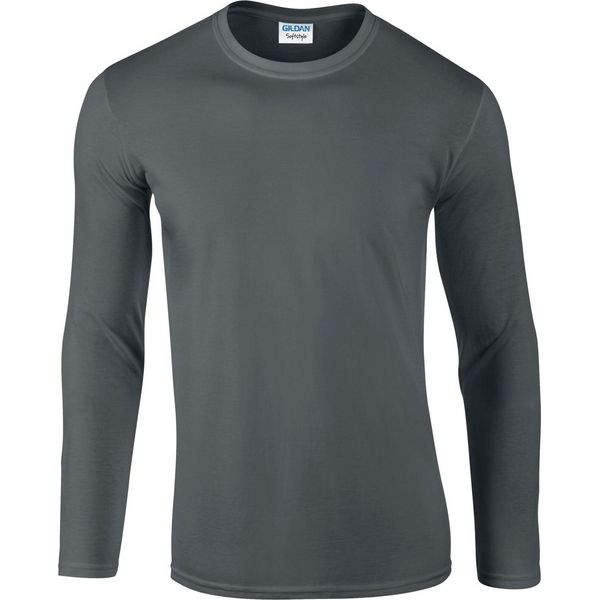 Gildan - Maglietta "Softstyle"" Da Uomo/Donna Unisex A Maniche Lunghe PC5874 (Xl) (Charcoal)"-image