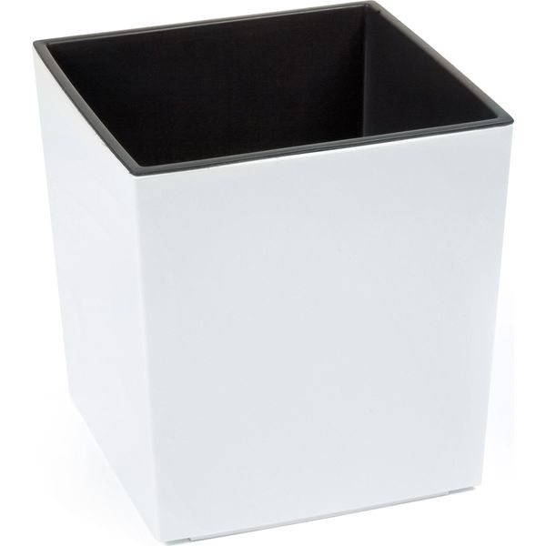 Vaso Da Fiori Lamela | Juka | Con Inserto | Bianco | 25 Cm-image