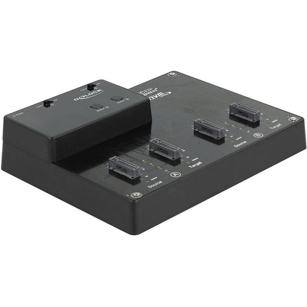 Delock - Docking Station Per Ssd Con Alloggiamenti Per Funzioni Di Clonazione: 4 - M.2 - Scheda M.2 Nvme - Usb 3.2 (Gen 2) - Nero (64124)-image