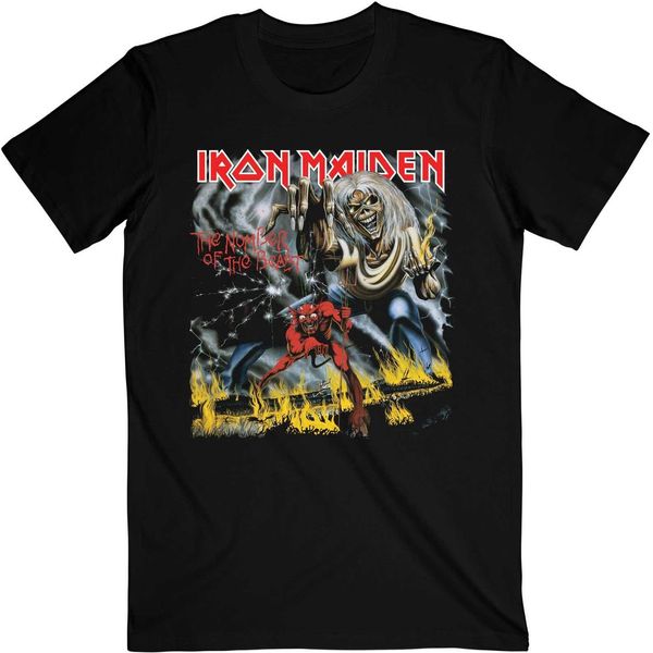 Iron Maiden - Maglietta "Number Of The Beast"" Per Uomo/Donna Unisex RO477 (Xl) (Nero)"-image