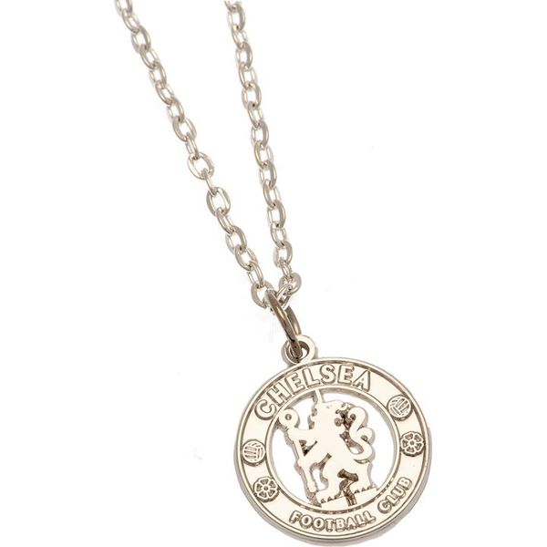 Chelsea Fc - Crest - Collana Con Ciondolo - Metallo TA11340 (Taglia Unica) (Argento)-image