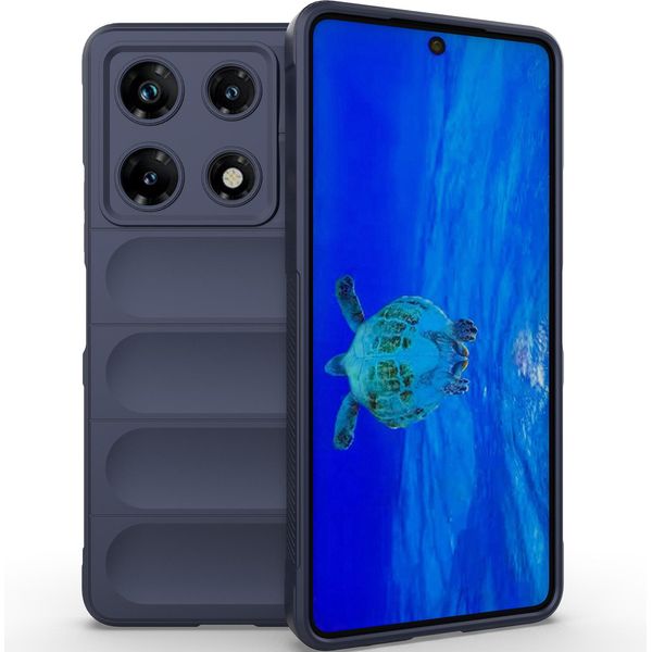 Custodia Per Infinix Note 30 Pro Custodia Protettiva In Silicone Tpu Morbido Antiurto Blu Scuro-image
