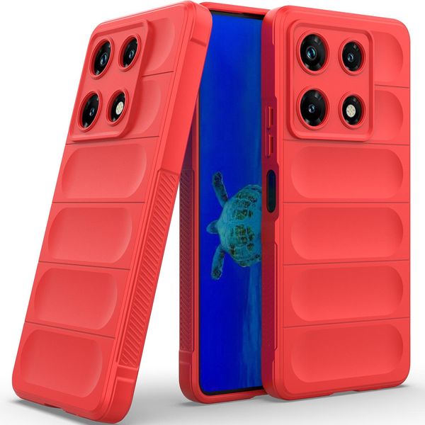 Custodia Per Infinix Note 30 Pro Custodia Protettiva In Silicone Tpu Morbido Antiurto Rosso-image