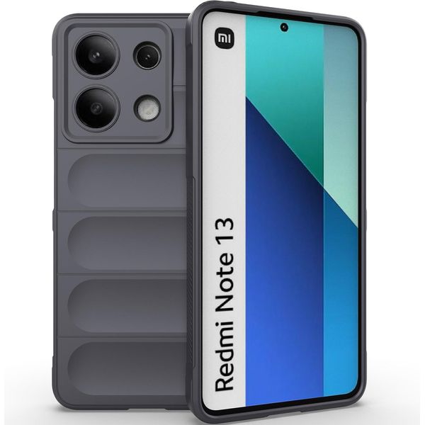 Custodia Per Xiaomi Redmi Note 13 4G Custodia Protettiva In Silicone Tpu Morbido Antiurto Grigio Scuro-image