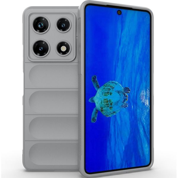 Custodia Per Infinix Note 30 Pro Custodia Morbida In Tpu Silicone Antiurto Antiscivolo Grigio-image