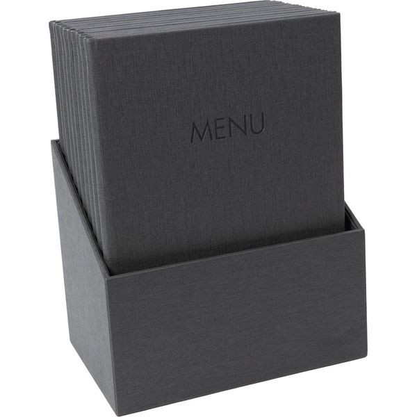 Sigel SM204 Cartella Portamenu Sigel Menu, Din A4, Antracite, Confezione Da 10 Pz-image