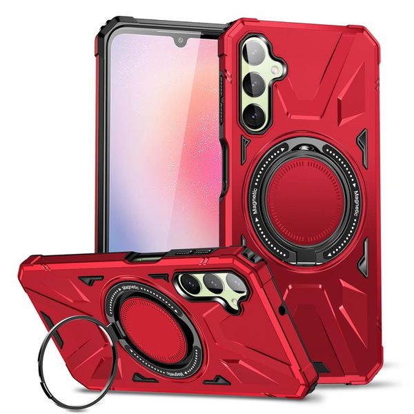 Per Samsung Galaxy A24 4G / A25 5G Magsafe Shock Magnet Ring Cover Protettiva Custodia Del Telefono Cellulare Rosso-image