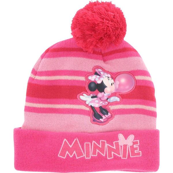 Cappello Con Pompon Disney Minnie Mouse - Caldo Cappello Invernale Per Bambini Onesize Pink-image