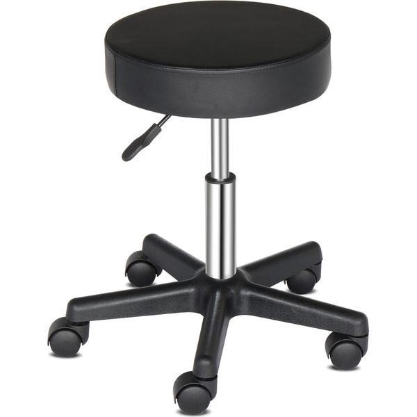 Fch Roll Stool Sgabello Da Lavoro Sgabello Girevole Regolabile In Altezza A 360° Sgabello Girevole Per Ufficio Sgabello Girevole 46-61 Cm Per Ufficio Salone Massaggio Spa-image