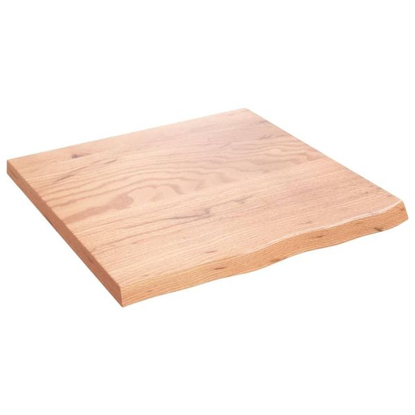 Syfax™ Piano Tavolo Marrone 60X60X(2-4) Cm Massello Rovere Trattato-image
