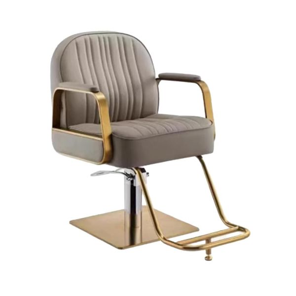 360Home Poltrona Per Parrucchieri Poltrona Girevole Sedia Regolabile In Altezza Multicolore Marrone A-image
