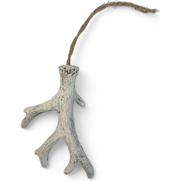 Appendino Decorativo In Corno - Bianco - 9 Cm-image