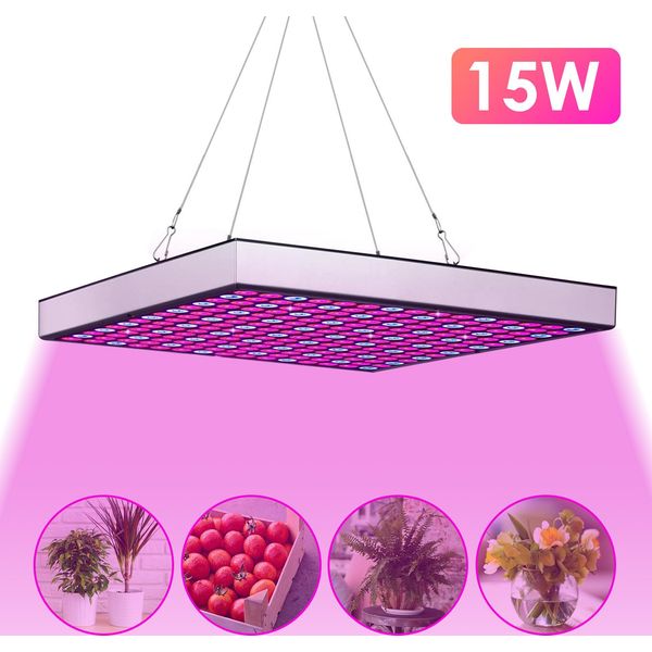 Lampada Per Piante Jopassy Led A Spettro Completo 15W 225Leds Luce Per Piante Luce Per Piante Da Interno, Idroponica, Semina Interna Di Fiori Veg, Verdure E Fiori-image