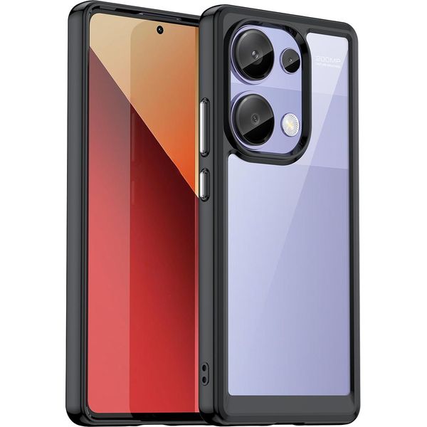 Custodia Per Xiaomi Redmi Note 13 Pro 4G Trasparente, Antiurto Tpu Silicone Custodia Protettiva Nero-image