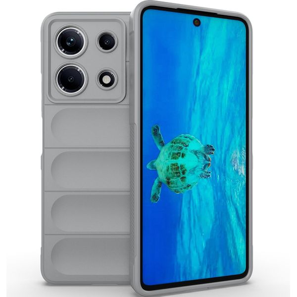 Custodia Per Telefono Per Infinix Note 30 4G Morbido Tpu Silicone Antiurto Copertura Antiscivolo Grigio-image