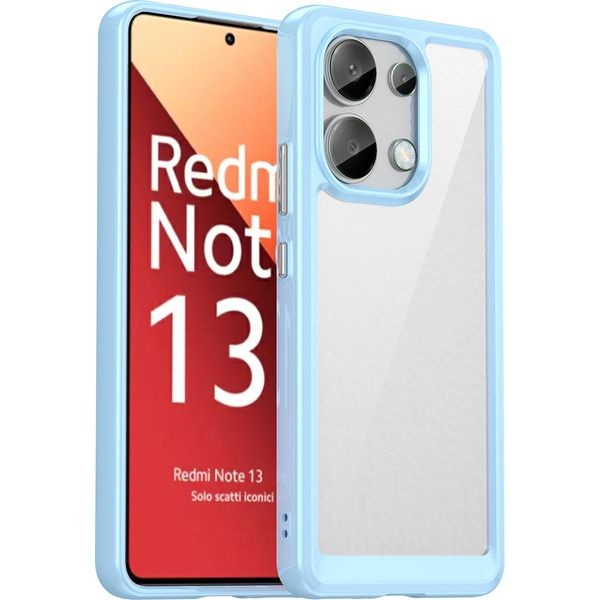 Custodia Per Xiaomi Redmi Note 13 4G Trasparente, Antiurto Tpu Silicone Custodia Protettiva Blu-image