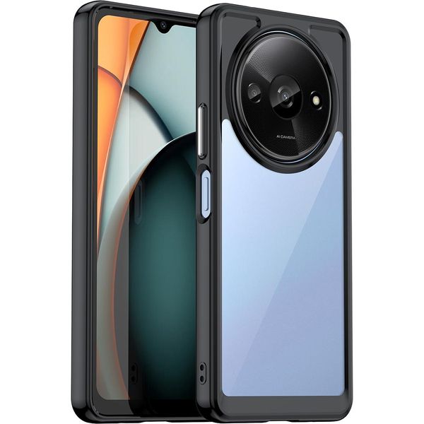 Custodia Per Xiaomi Redmi A3 Trasparente, Antiurto Tpu Silicone Custodia Protettiva Nero-image