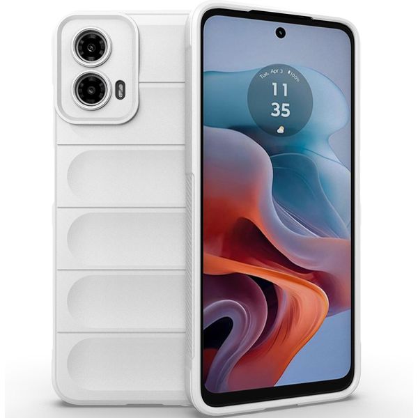 Custodia Per Motorola Moto G34 Custodia Protettiva In Silicone Tpu Morbido Antiurto Bianco-image