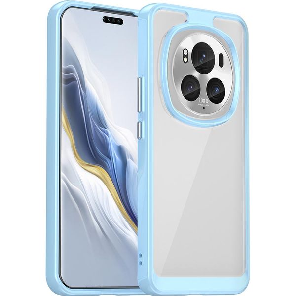 Custodia Per Honor Magic6 Pro Trasparente, Protettiva In Silicone Tpu Antiurto Blu-image