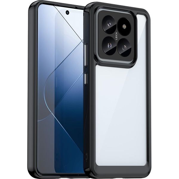 Custodia Per Xiaomi 14 Pro Trasparente, Antiurto Tpu Silicone Custodia Protettiva Nero-image